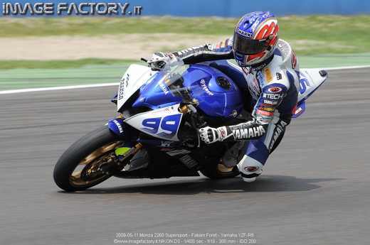 2008-05-11 Monza 2260 Supersport - Fabien Foret - Yamaha YZF-R6